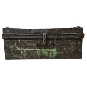 Vintage Rustic Metal Trunk
