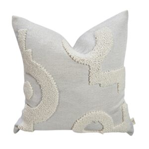 Punch Needle Field Feather Scatter Cushion