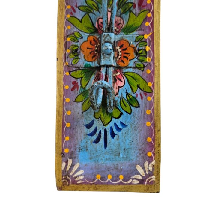 Painted Decor Wall Hook Blue Bottom