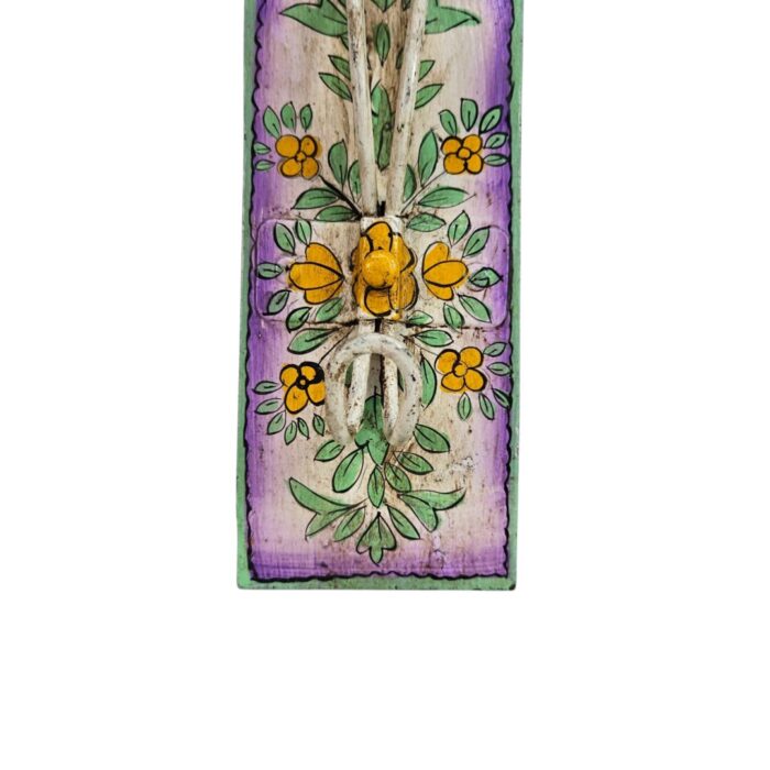 Painted Purple Hanging Wall Hook Bottom