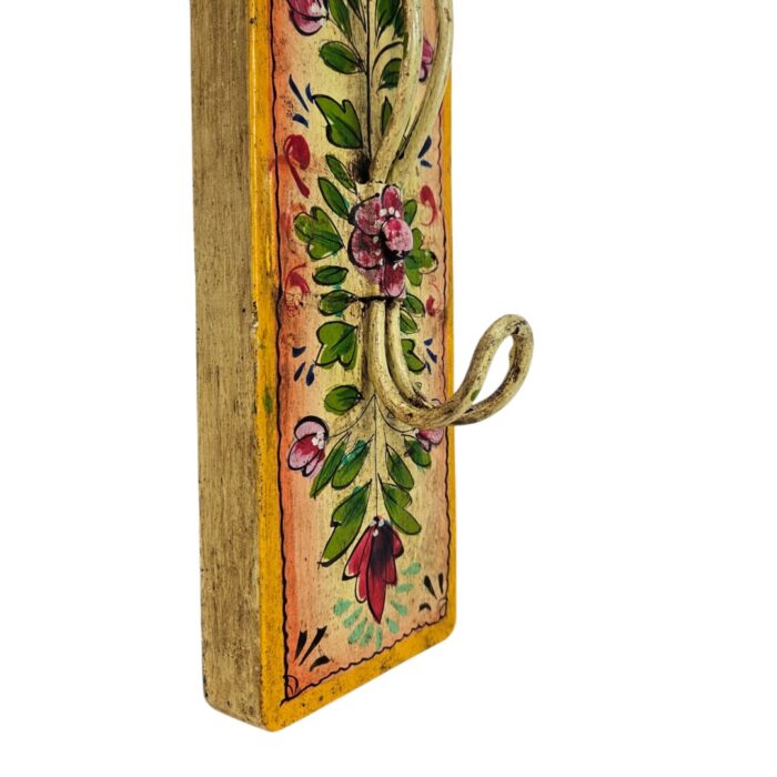 Painted Yellow Hanging Wall Hook Bottom