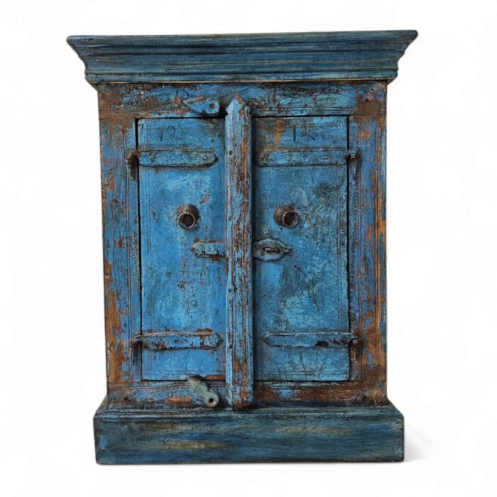 Reclaimed Blues Bedside Table Main Dark Blue