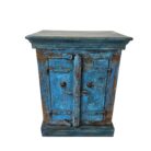 Reclaimed Blues Bedside Table Main Dark Blue Top