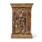 Reclaimed Blues Bedside Table Main Dark Brown