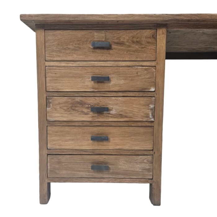 Teak Office Desk MUl Close