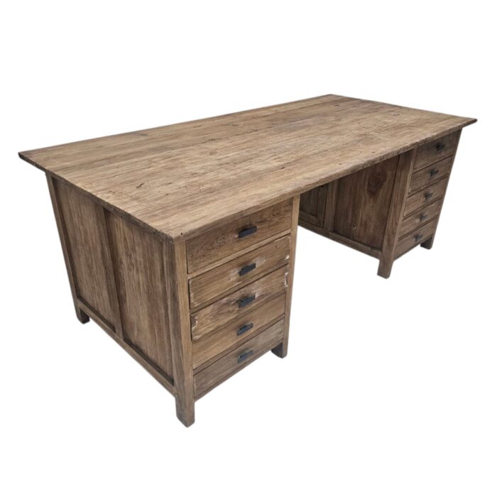 Teak Office Desk MUl Side