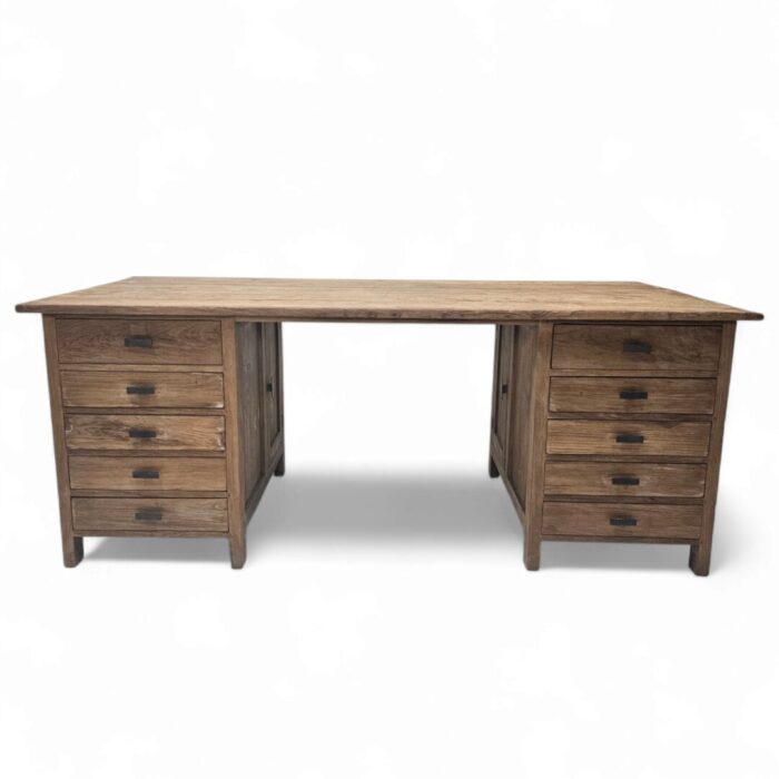 Teak Office Desk MUl Top