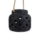 Terra Black Lantern With Rope Close
