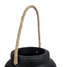 Terra Black Lantern With Rope Side Close Rope