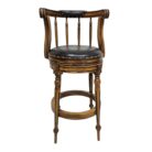Classic Teak And Leather Bar Chair Top
