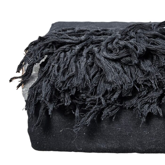 Kerala Black And Grey Throw Close Up