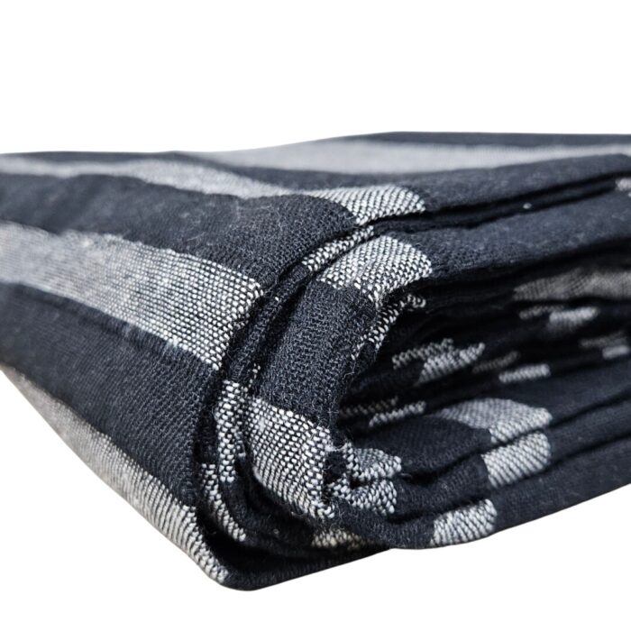 Kerala Black And Grey Throw Close Up Side