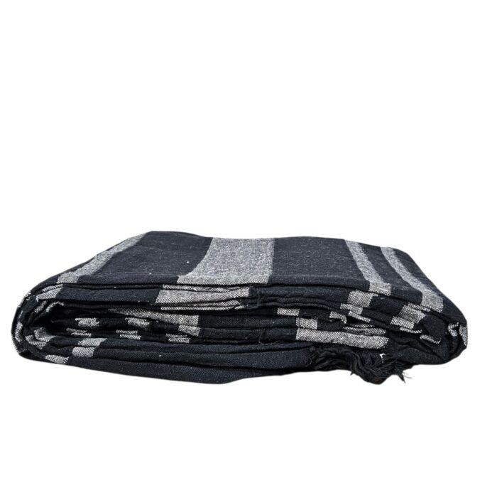 Kerala Black And Grey Throw Front