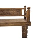 Ornate Panels Bench Teak Main Close Front