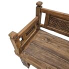 Ornate Panels Bench Teak Main Close Up