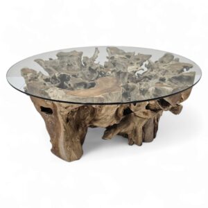 Burmese Teak Erosi Root Coffee Table