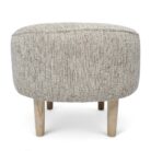 Round Beige Ottoman