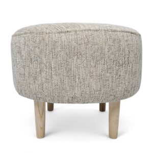 Round Beige Ottoman