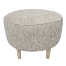 Round Beige Ottoman