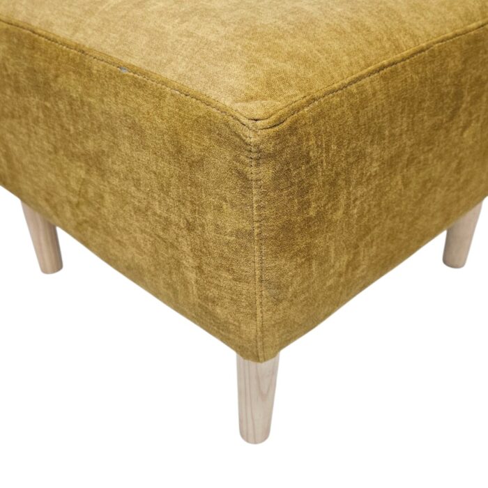 Yellow Square Ottoman Close Up