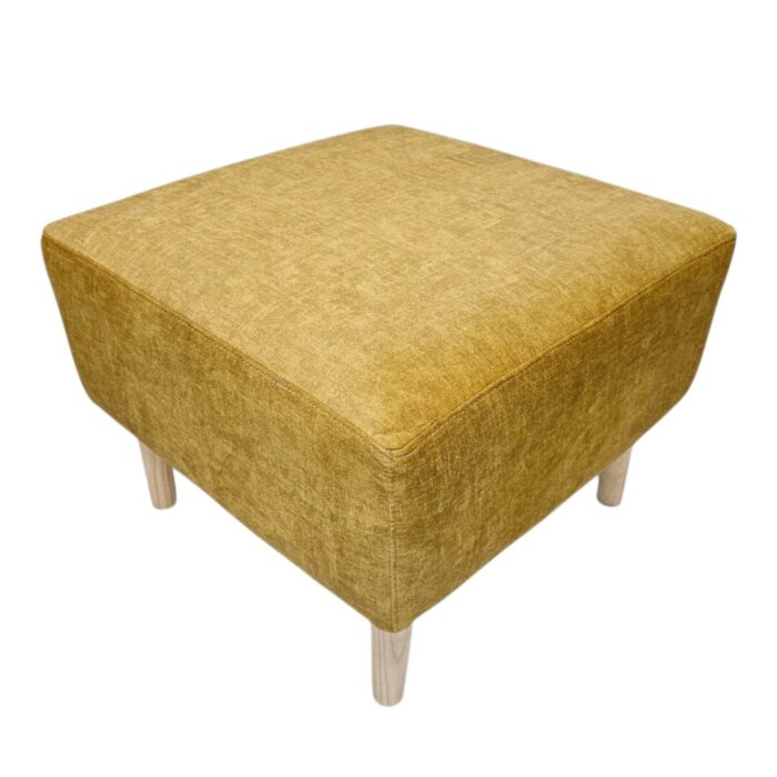 Yellow Square Ottoman Side
