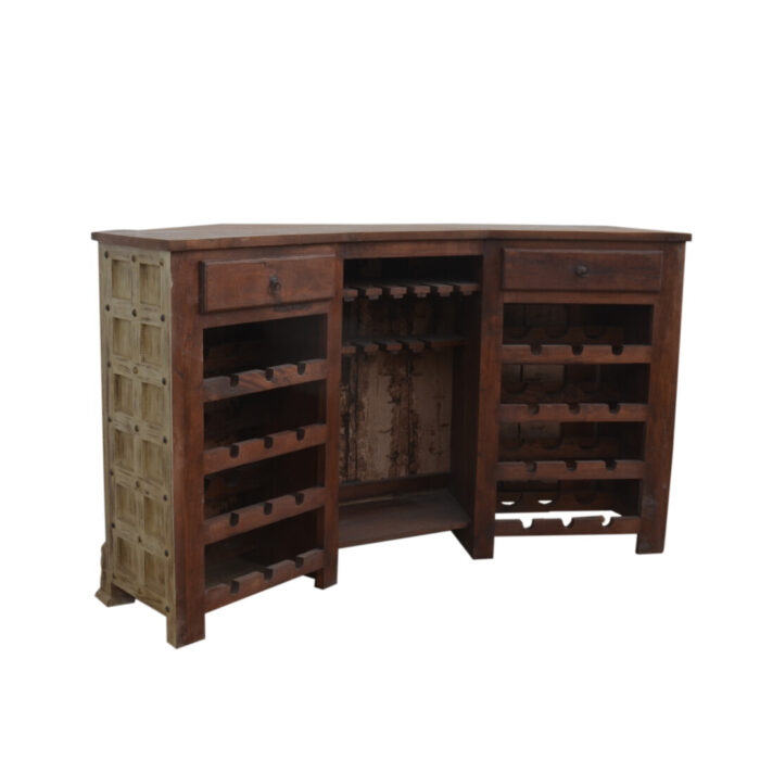 Agar Aged Old Doors Bar Counter KMF13008L Back