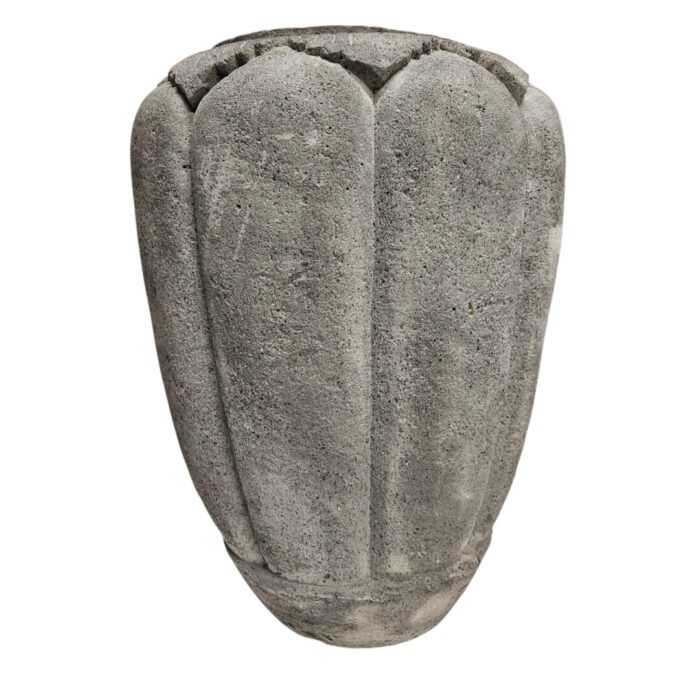 Carved Cement Pot SSP1060 Front