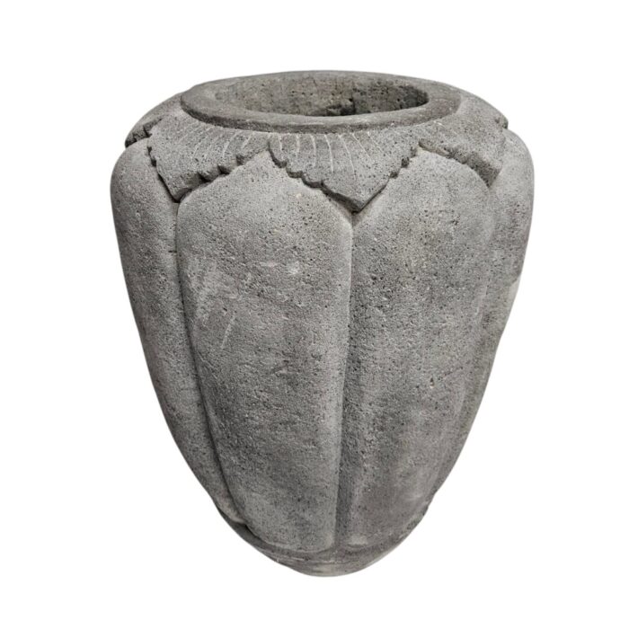 Carved Cement Pot SSP1060 Top