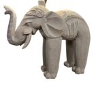 Carved Elephant Lamp Close