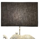 Carved Elephant Lampshade Close