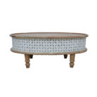 Carved Oval Coffee Table