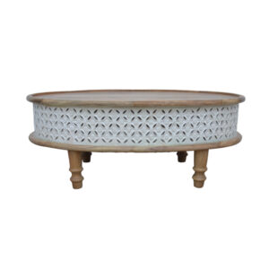 Carved Oval Coffee Table