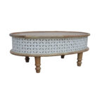 Carved Oval Coffee Table