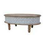 Carved Oval Coffee Table