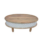 Carved Oval Coffee Table