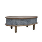 Carved Oval Coffee Table
