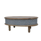 Carved Oval Coffee Table