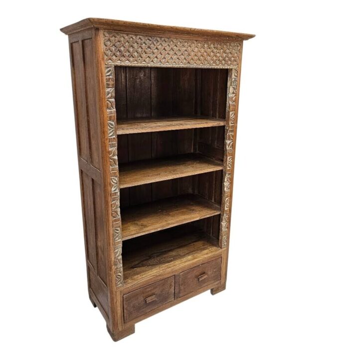 Carved Wooden Bookshelf_1 Carved Wooden Bookshelf_1