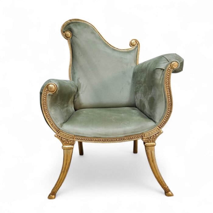 French carved occasional chair main right