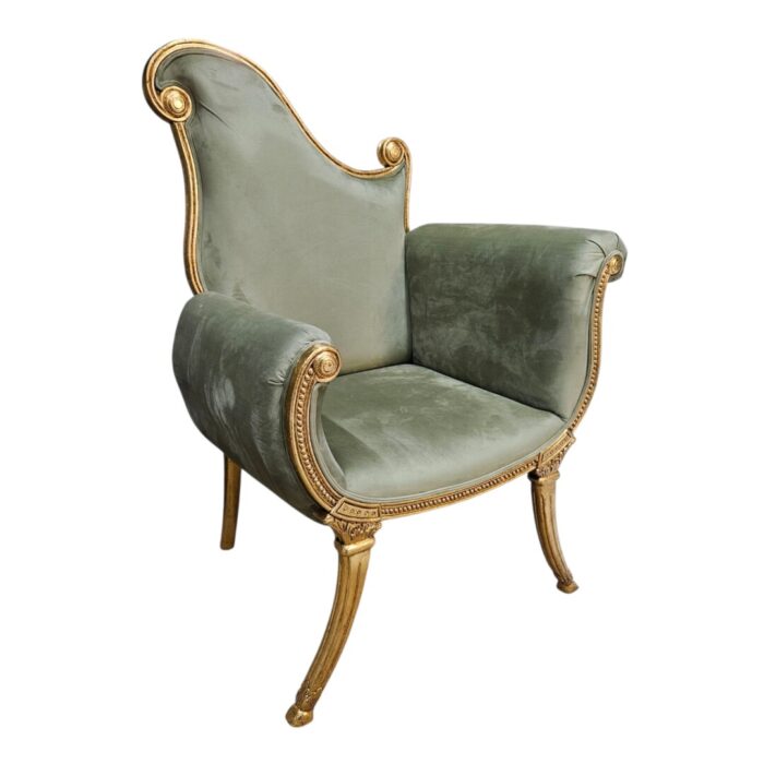 French carved occasional chair main right clode