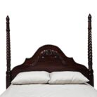 Mahogany Colonial Bed - Queen XL Close Front