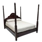 Mahogany Colonial Bed - Queen XL Side