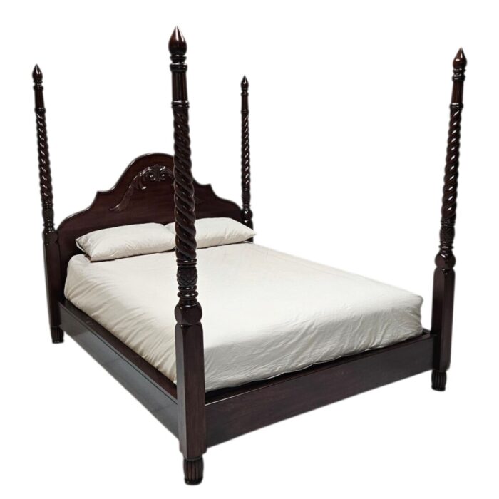 Mahogany Colonial Bed - Queen XL Side