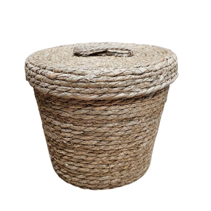 Natural Basket With Lid 26 x 22 cm Main