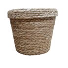 Natural Basket With Lid 26 x 22 cm Main Front