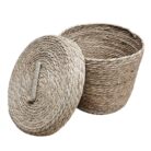 Natural Basket With Lid 32 x 25 cm Open Side