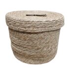 Natural Basket With Lid 36 x 27 cm
