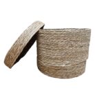 Natural Basket With Lid 36 x 27 cm Open Front