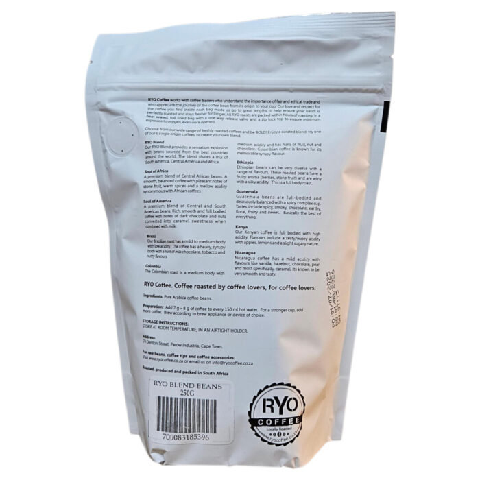 Ryo blend cofffee back beans