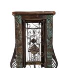 Tall Jali Pedestal Iron KMD32072D Close
